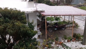 Marmaris’te dolu yağışı etkili oldu