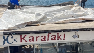 Bodrum’u fırtına vurdu, çatıları uçurdu, camları kırdı