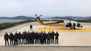 Yangın söndürme helikopterleri test uçuşundan geçti