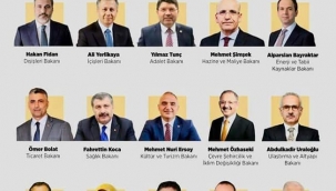 Cumhurbaşkanı Erdoğan yeni kabineyi açıkladı