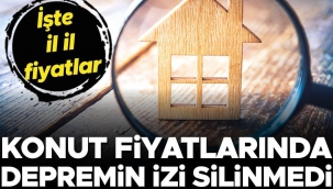 Konut fiyatında depremin izi silinmedi
