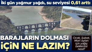 İki gün yağmur yağdı su seviyesi 0,61 arttı... Barajların dolması için ne lazım? Ocak, Şubat, Mart ayları için yağış beklentisi nasıl?