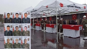 Pençe-Kilit bölgesinde şehit düşen askerlerin cenazeleri memleketlerine uğurlandı