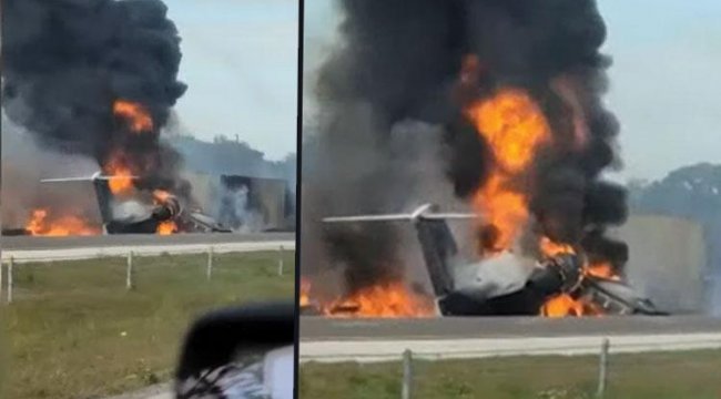 Son dakika: ABD’de özel jet şehir merkezine düştü