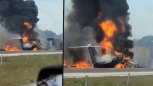 Son dakika: ABD’de özel jet şehir merkezine düştü