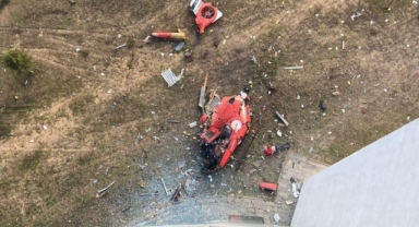 Muğla'da Sağlık Bakanlığı'na ait helikopter hastaneye çarptı!