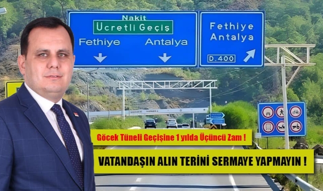 Göcek Tüneli'ne Fahiş Zam Sonrası Başkan Koyuncu'dan Çağrı