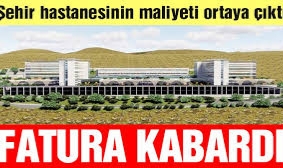 Şehir hastanelerinde fatura belli oldu