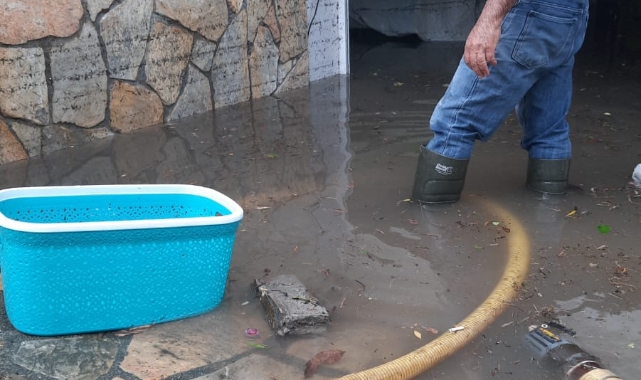 Köyceğiz'de sağanak yağış etkili oldu