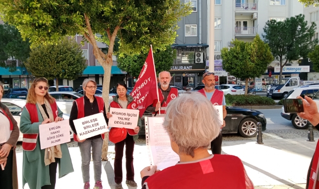 TİP'ten Migros önünde işçilere destek 'hak aramak suç değildir'