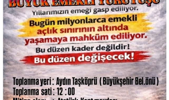 Emekliler Aydın'da 12 Nisan'da buluşuyor
