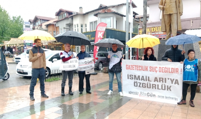 Köyceğiz’de İsmail Arı için dayanışma: “Gazetecilik suç değildir”