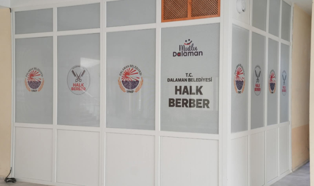Muğla Dalaman'da ücretsiz berber hizmeti: Halk Berber açıldı.